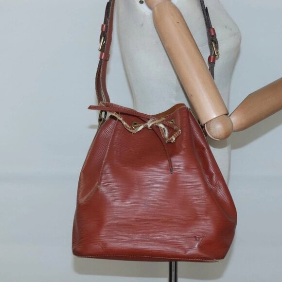 LOUIS VUITTON Epi Petit Noe Shoulder Bag Brown M44103 LV Auth BA3501 - Picture 15 of 16